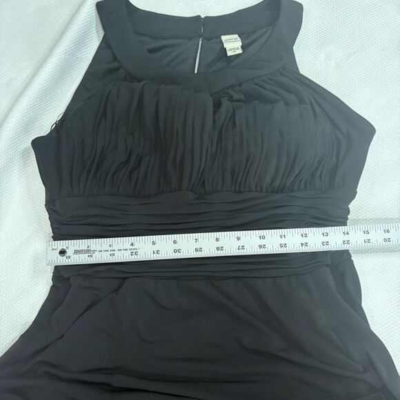 Sangria‎ Black Ruched Bust Keyhole in Neckline Sexy Cocktail Dress 16 - Picture 5 of 12